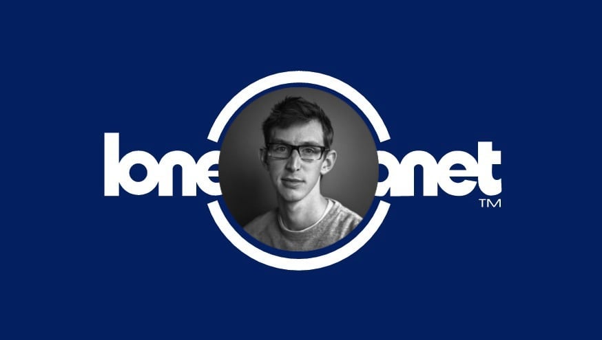 Lonely Planet logo with headshot of incoming Chief Operating Officer Daniel Houghton. 