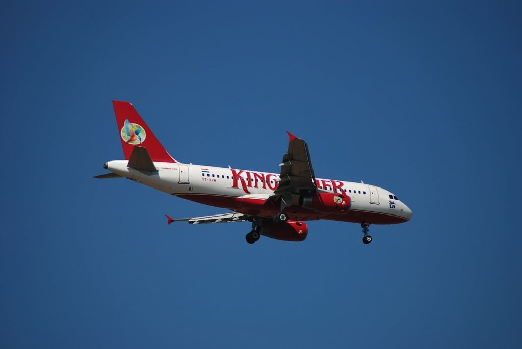 A Kingfisher Airbus A319 shown in 2008. Leasing firms are trying to take back aircraft leased to the grounded airline.  
