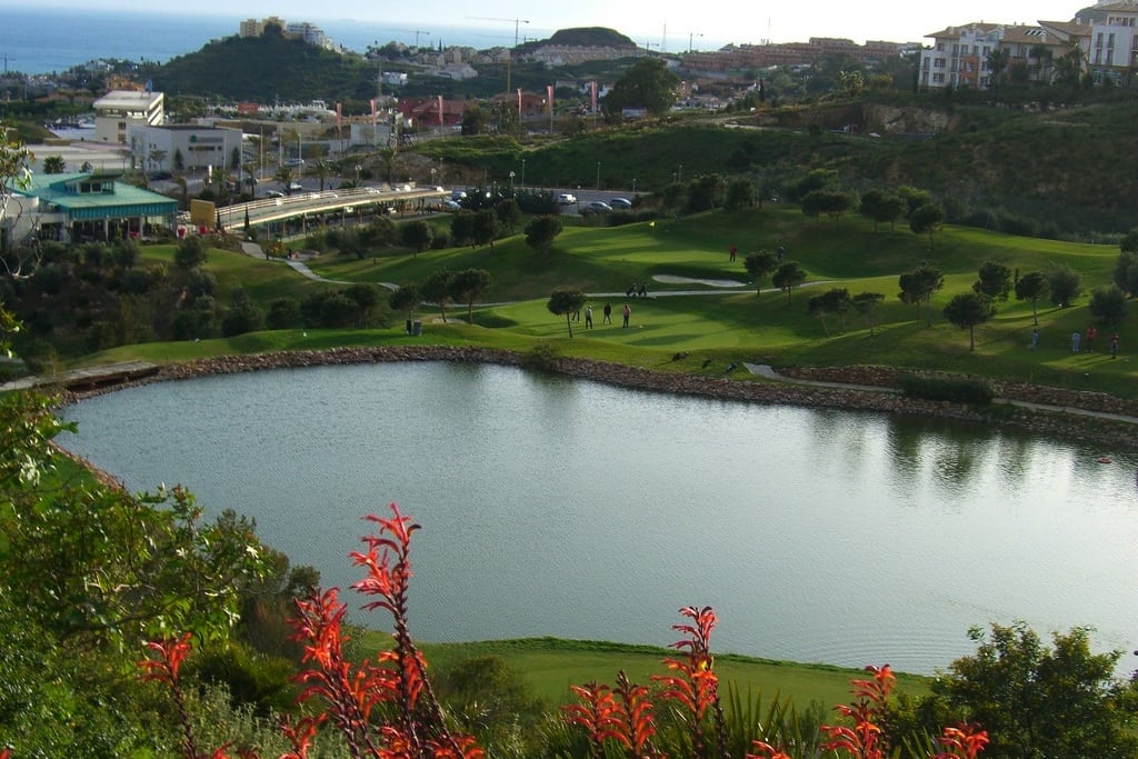 A golf course in Benalmádena in Malaga, Spain. 