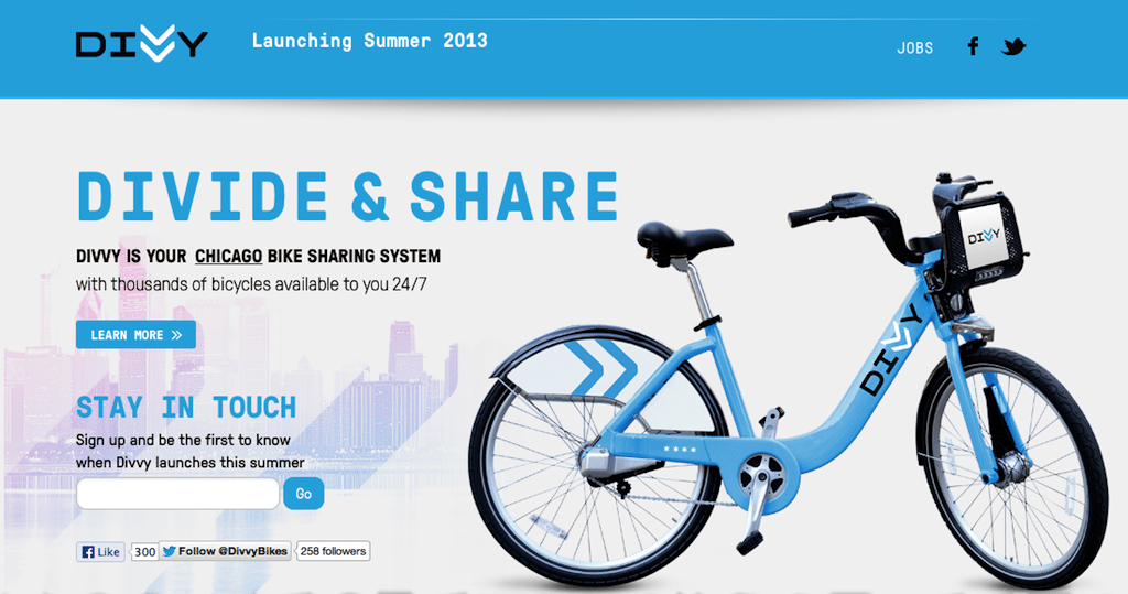 The City of Chicago launched this bike-sharing website to pedal an alternative to taking taxis and driving.  