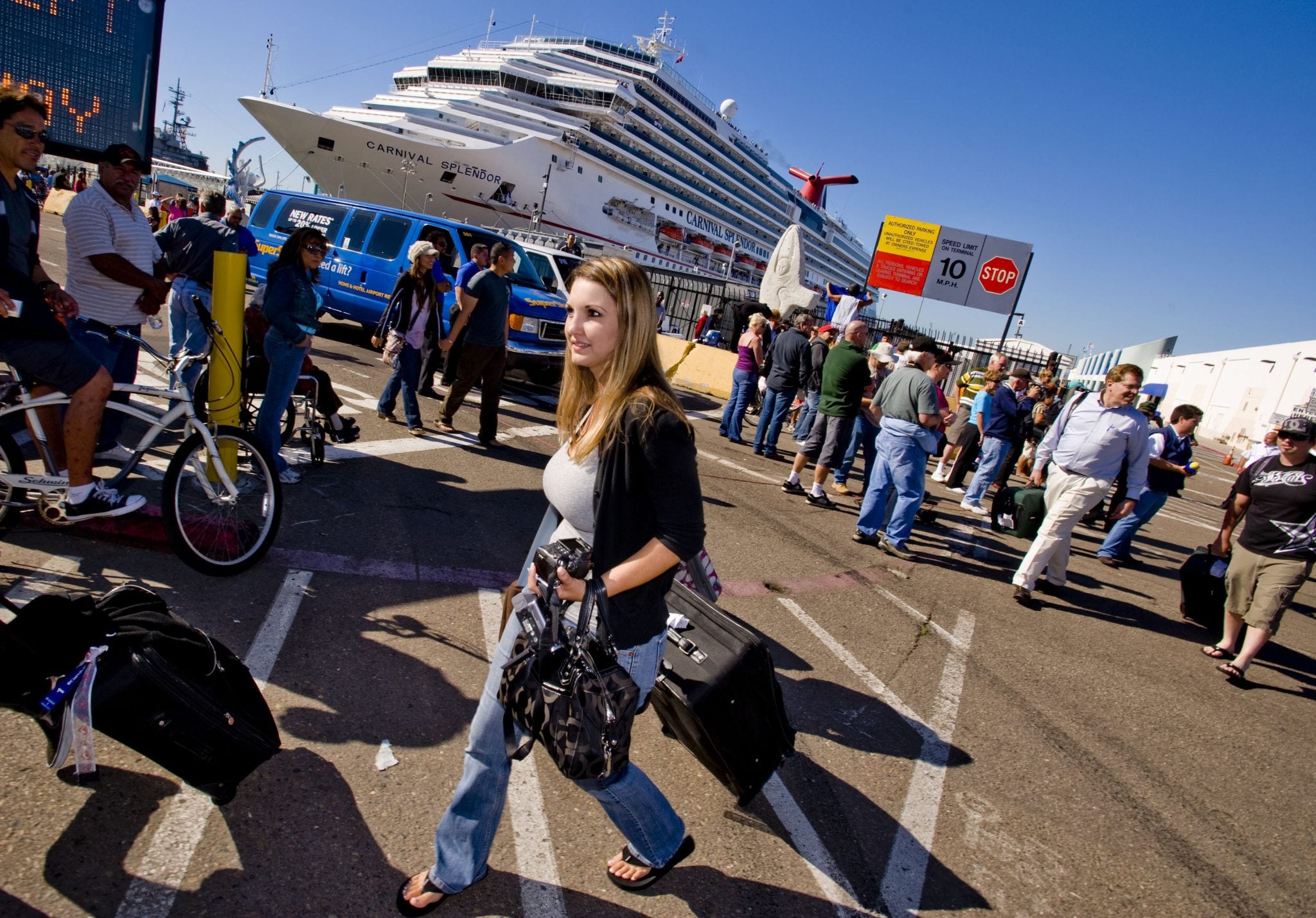 Carnival Cruise Line's string of incidents dates back to the Carnival Splendor breakdown off the Mexican Riviera in late 2010. Here passengers hurry to transportation after the ship limped into San Diego Harbor. 