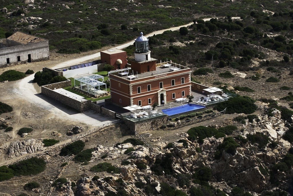 Capo Spartivento is a 19th century lighthouse turned luxurious boutique hotel that sits on a cliff in Sardinia. It costs up to£850 a night in the summer season. 