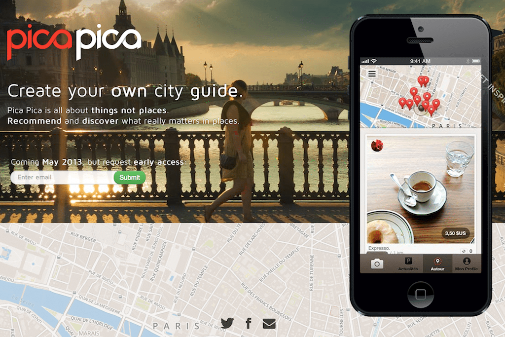 Pica Pica is an iOS app that allows travelers to create and publish their own travel guides. 