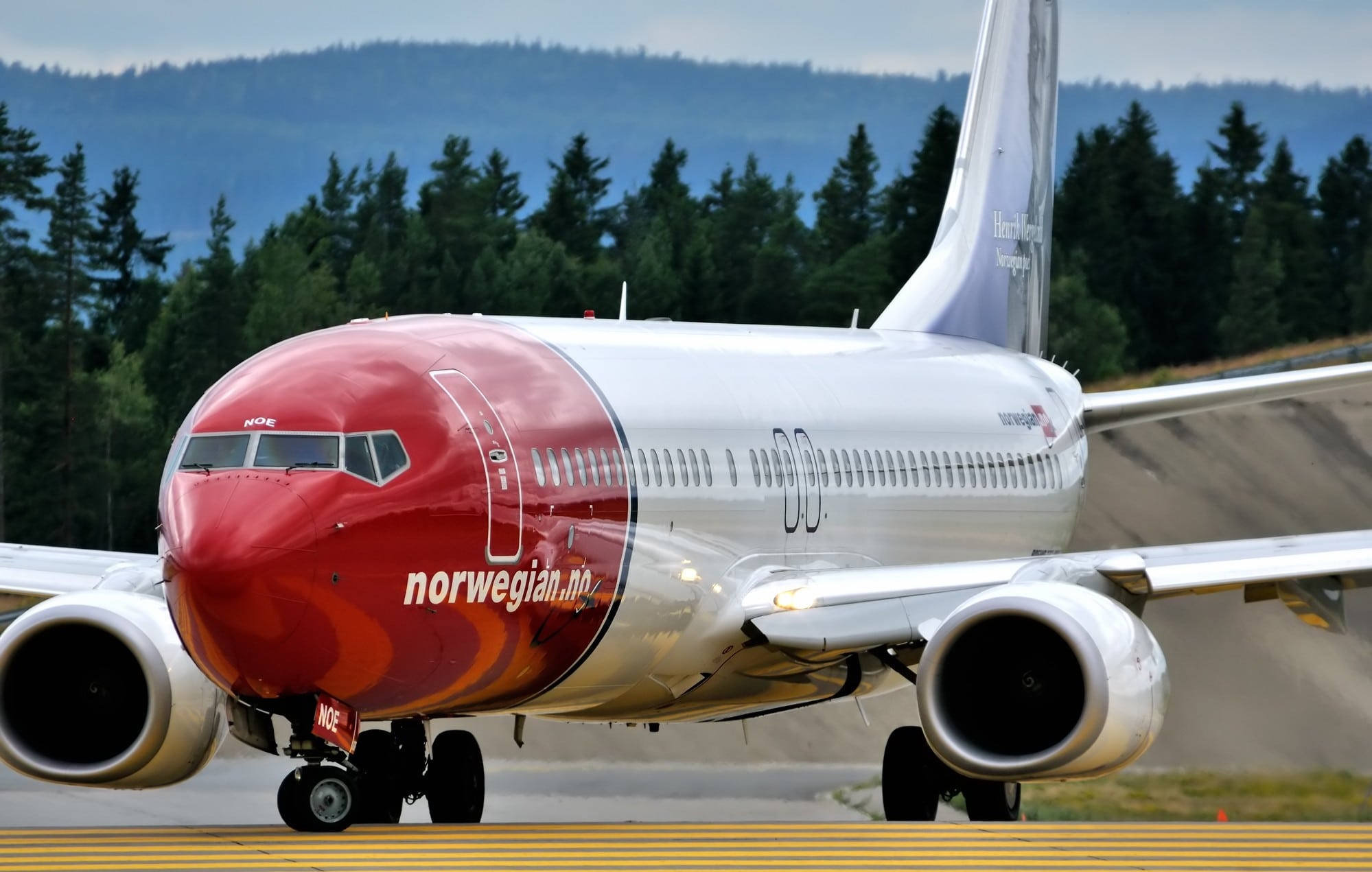 A Norwegian Boeing 737-800. 