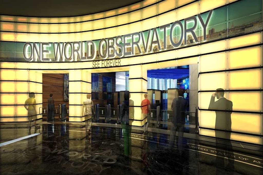 A rendering of the entrance to the World Trade Center Observation Deck. 