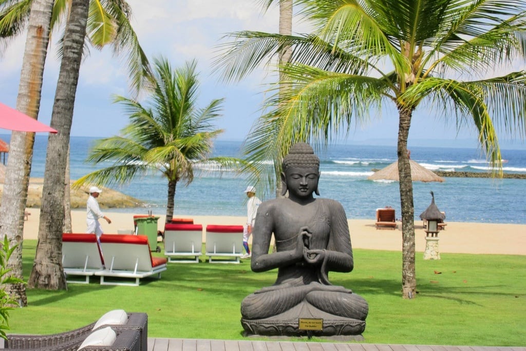 A Buddha statue at the Club Med in Bali, Indonesia. 