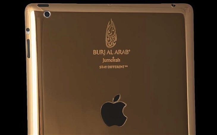The back of the Burj al Dubai's gold-plated iPad.