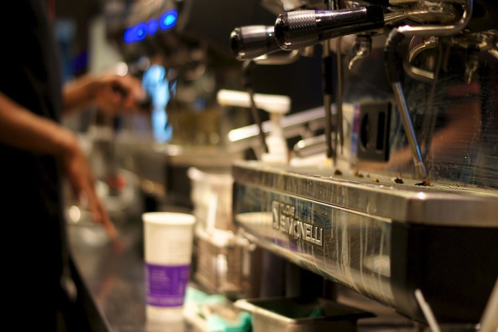Espresso machines at a Coffee Bean and Tea Leaf chain in Washington, DC. 