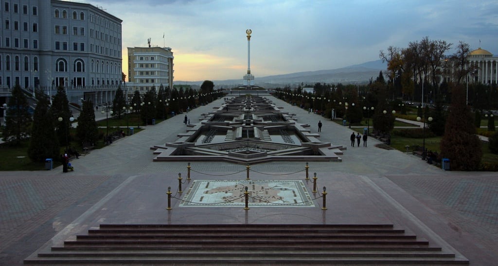 Central Dushanbe in Tajikistan. 