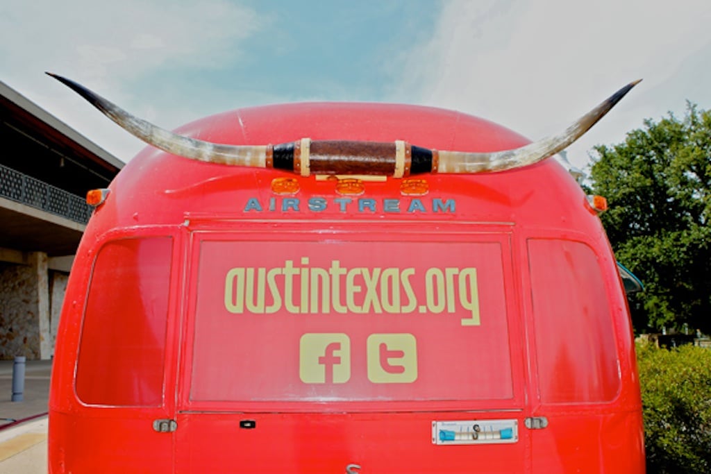 Austin stays true to its motto, "Keep Austin Weird," by housing its mobile visitors centers inside a refurbished 1970s van. 