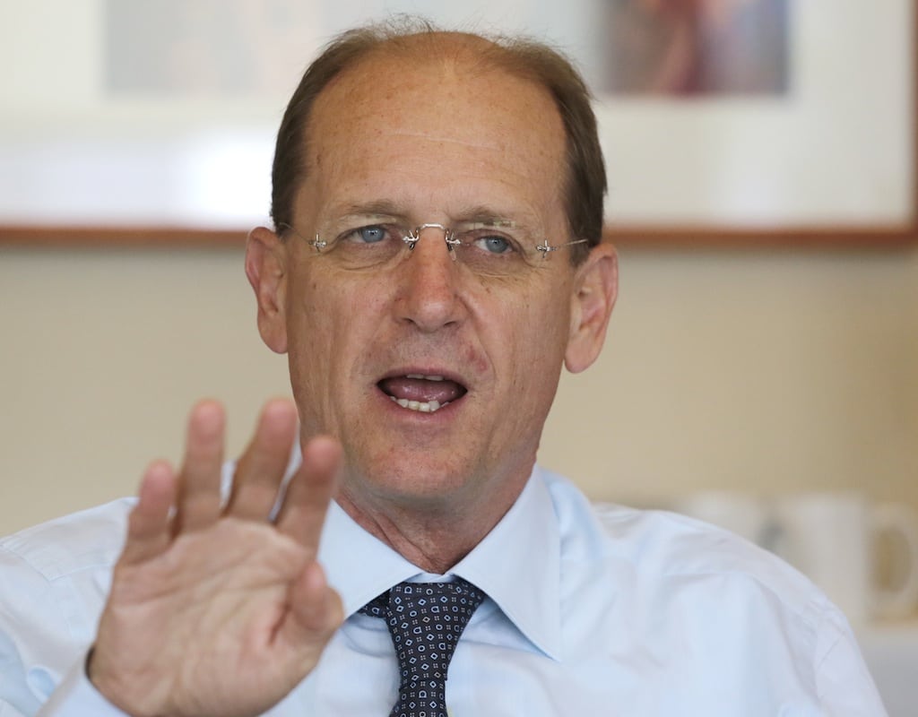 In this Tuesday, May 21, 2013 photo, Delta Air Lines CEO Richard Anderson talks during an interview, in New York. Delta Air Lines is on track for its fourth straight annual profit, its best stretch since the six years ended in 2000. 