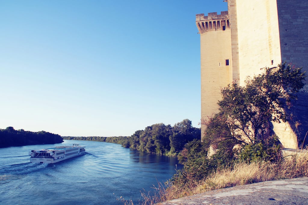 A river cruise along the Rhone in France. 