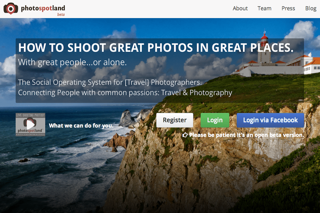 PhotoSpotLand helps traveling photographers discover new spots and event for taking pictures. 