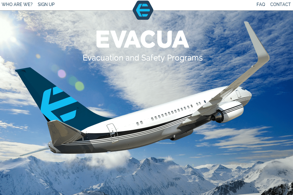 Evacua aims to connect air travel providers with travelers that need alternative transport options in the case of an emergency. 