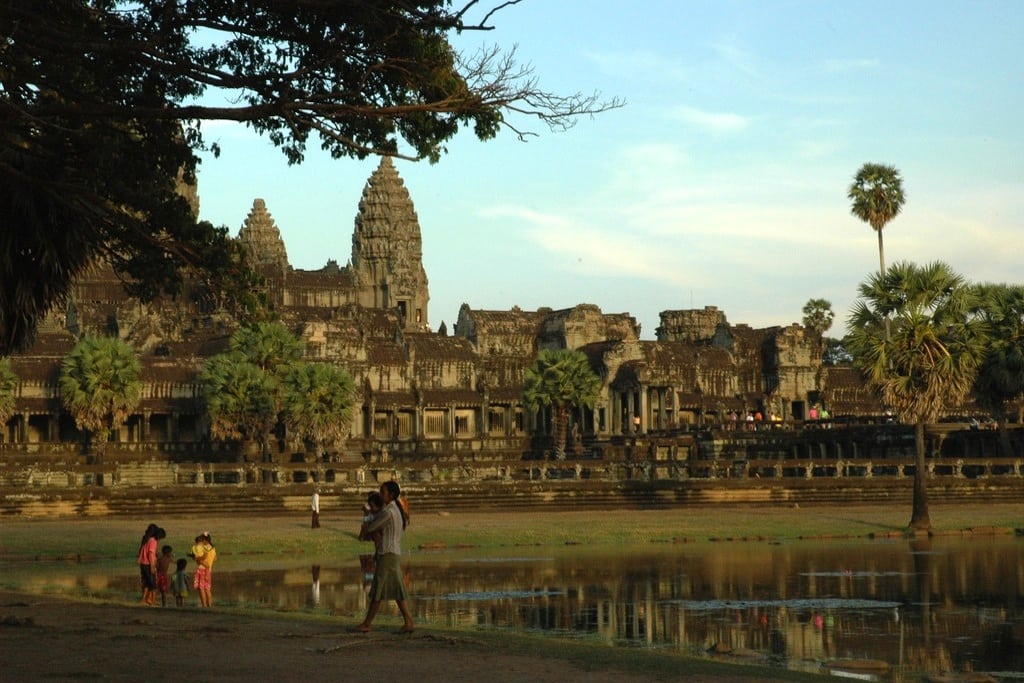 Angkor Wat, shown above, is one of the most popular tourist destinations in Cambodia. 