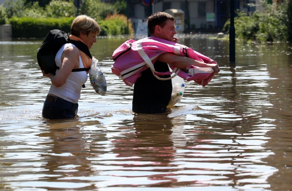 Floods in central Europe create havoc last year.