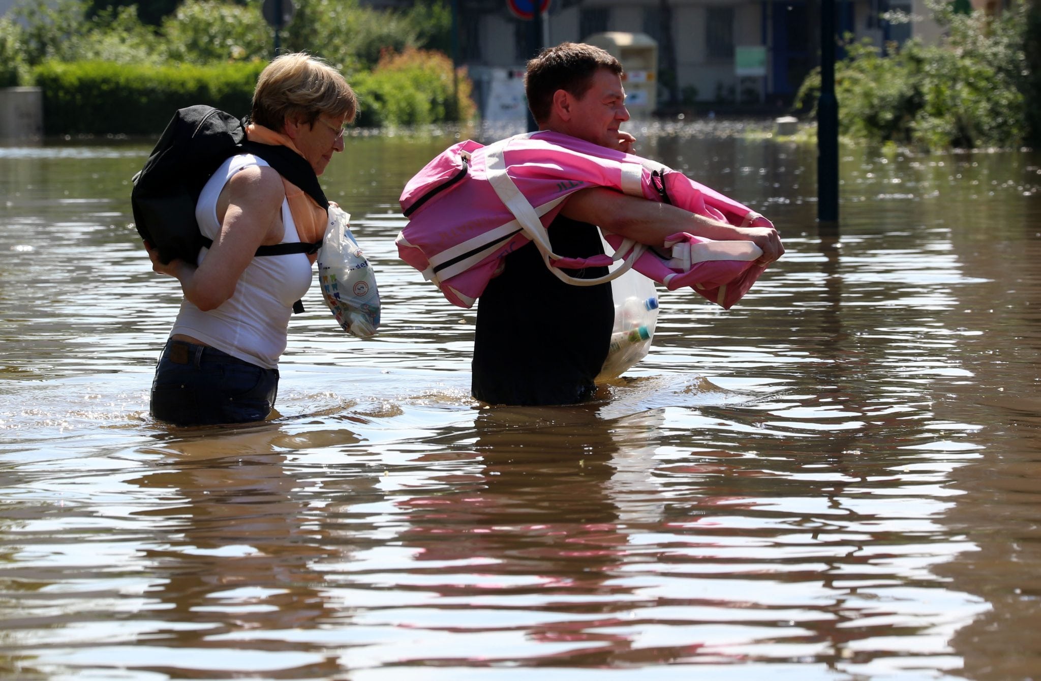 Floods in central Europe continue to create havoc. 