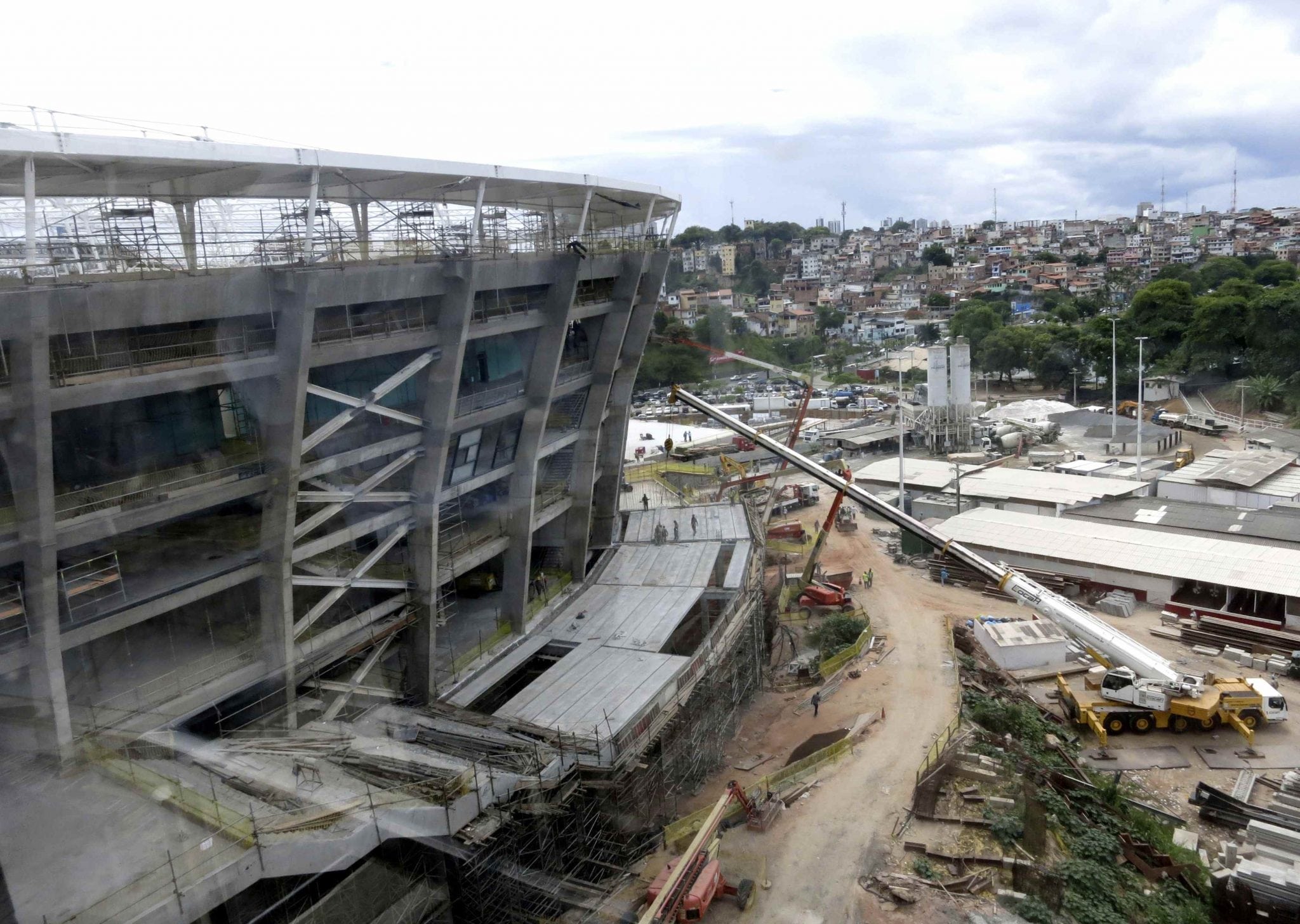The Arena Fonte Nova is seen as construction of the 2014 World Cup soccer stadium continues in Salvador, Brazil