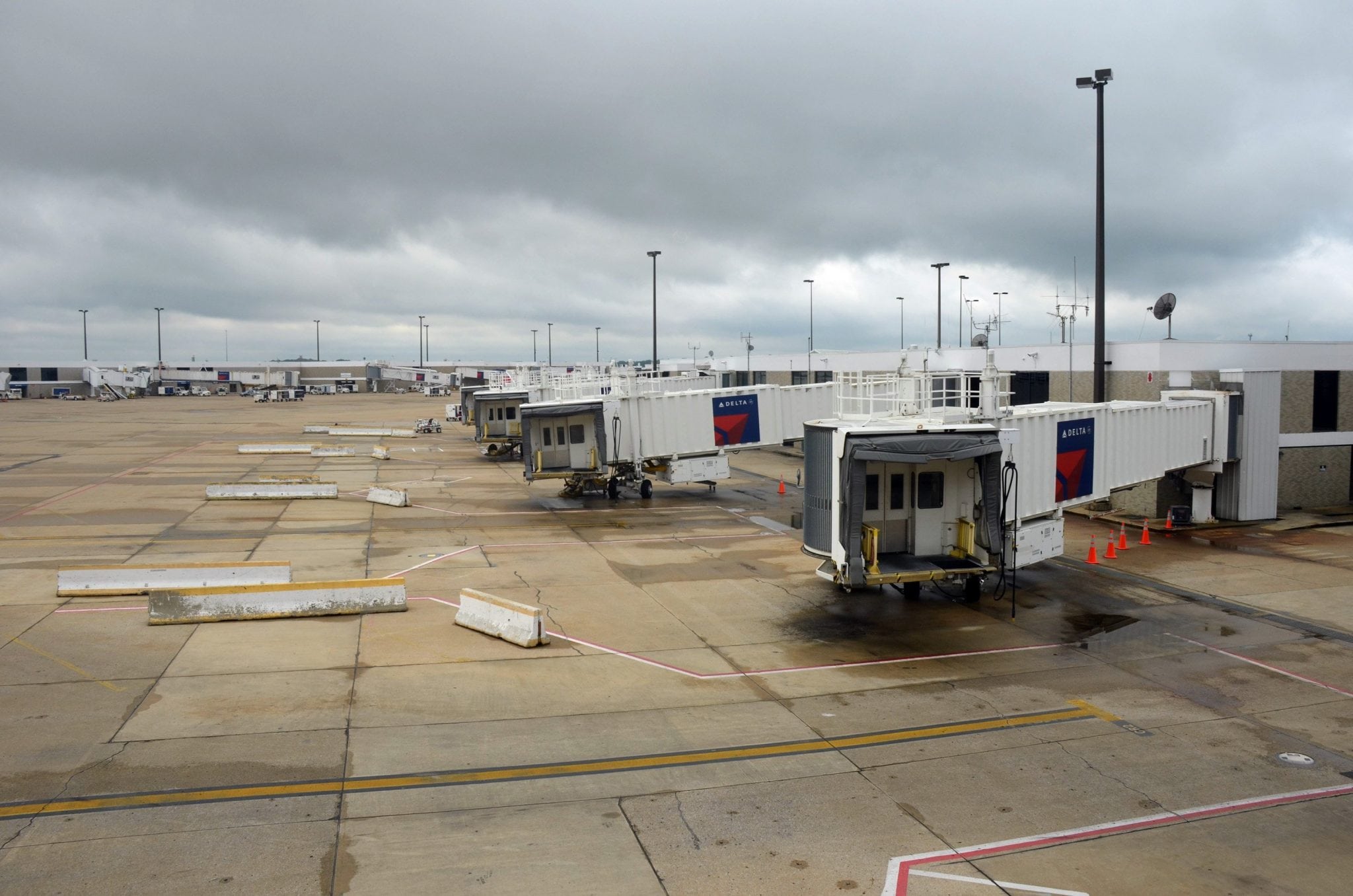 Parts of the Memphis International Airport remain nearly empty at late morning on a weekday, May 10, 2013. Delta Air Lines has drastically cut back its flight schedule in Memphis to downscale the hub. 