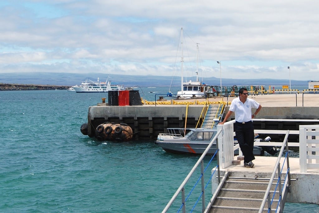 A docking port in the Galapagos Islands. 