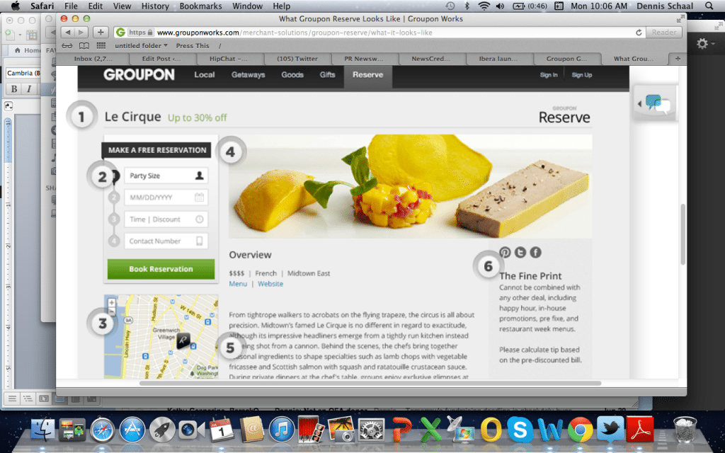 Groupon is enhancing its restaurant offerings by offering discounts, although not with vouchers, and reservations through Savored.com. 