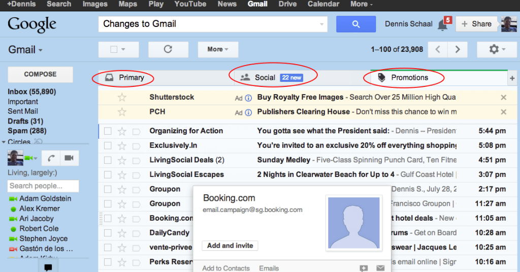 A new Promotions tab in Gmail has travel marketers fearing that their newsletters may never even be seen by their customers. 