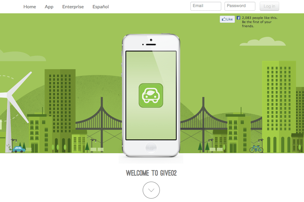 GiveO2 measures and offsets users' carbon footprint caused by transportation. 