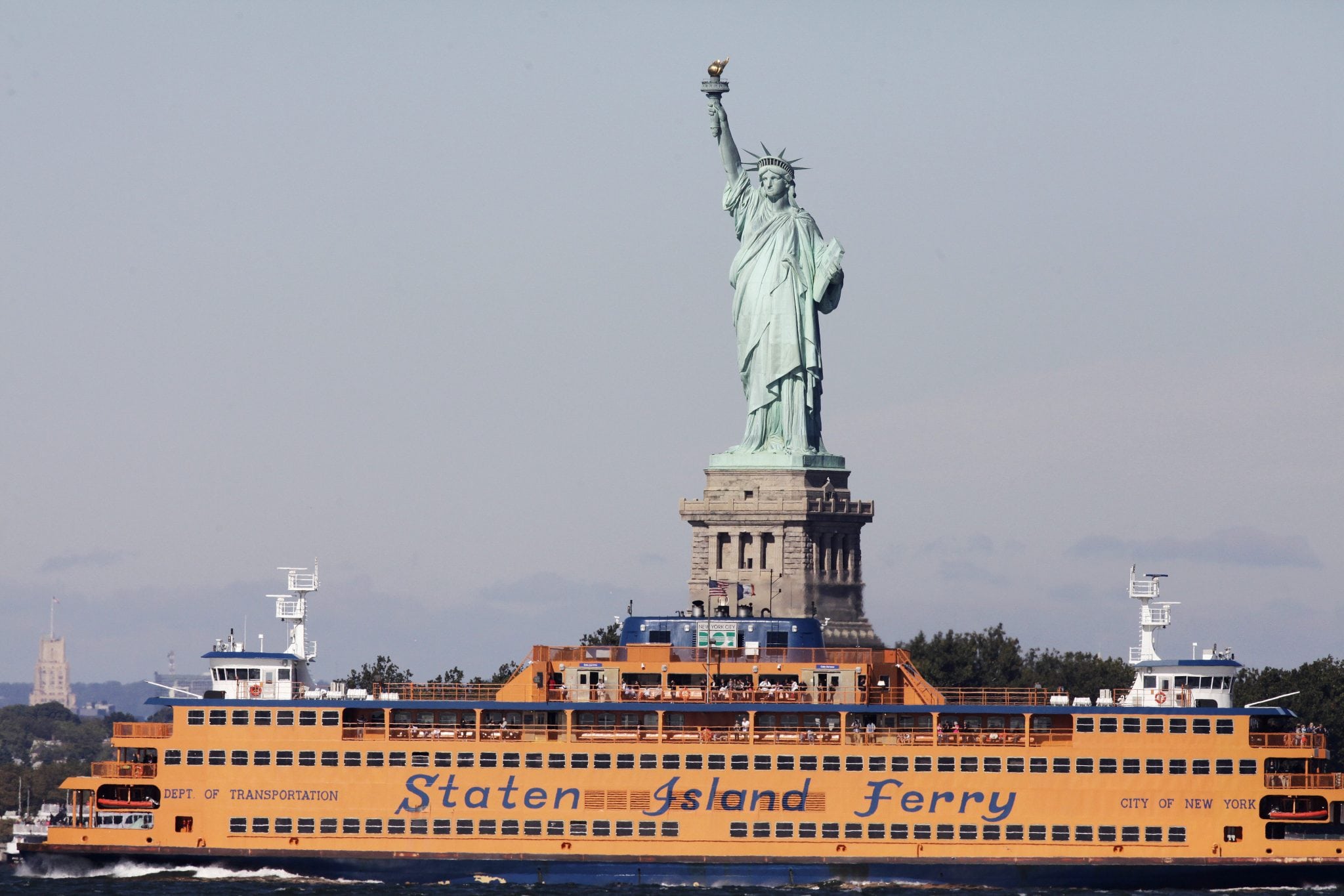 The Statue of Liberty. 
