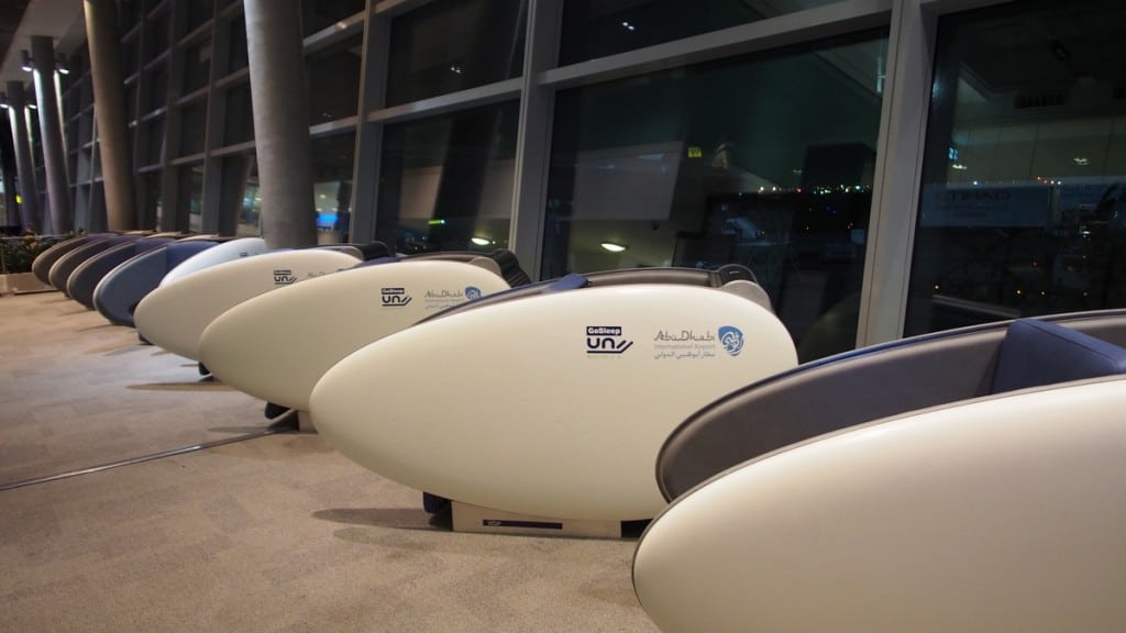 Abu Dhabi Airport (AUH) launched an egg shaped sleeping pod — Finnish-designed, of course – called GoSleep.