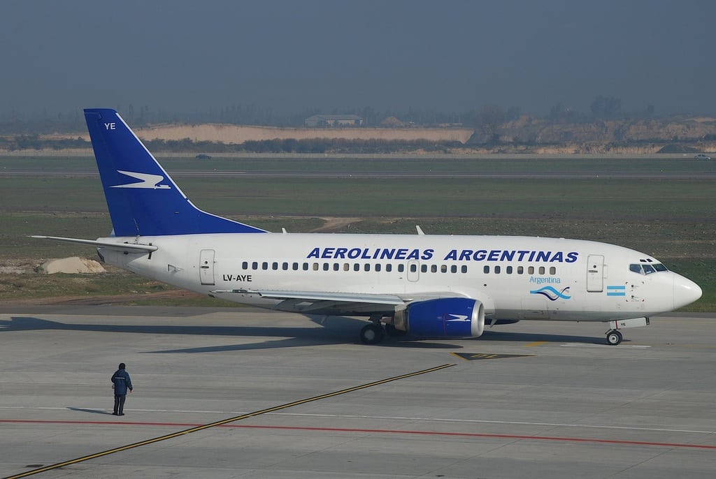 One of Aerolineas Argentinas' poorly equipped planes. 