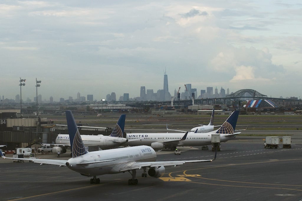 United Airlines' planes are seen at the Newark Liberty International Airport in New Jersey, July 2, 2013.