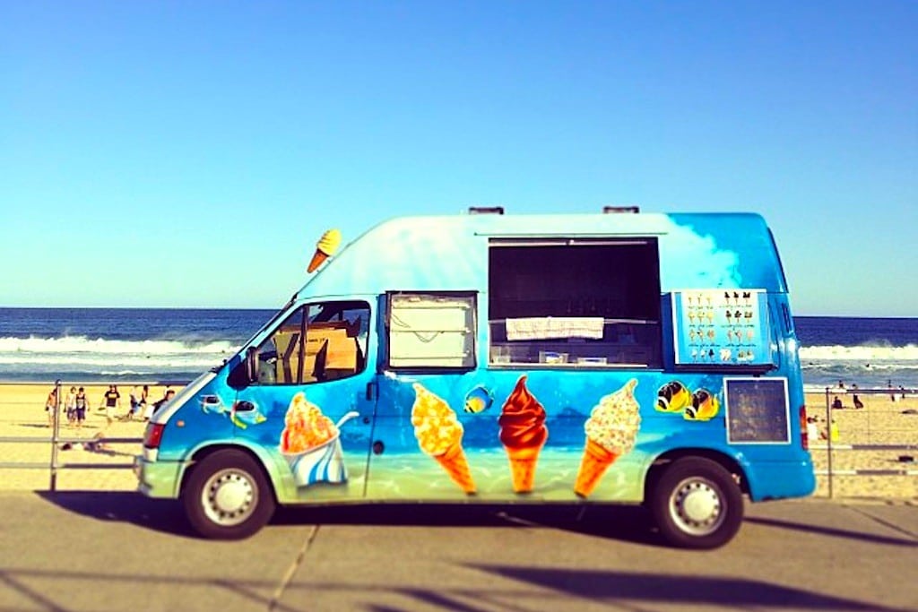 This photo of an ice cream truck at Bondi Beach was featured on ThisCityMyWay city pages. 