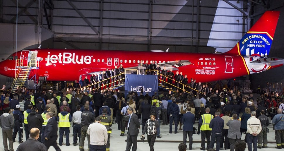 JetBlue Honors New York City Firefighters with Special Plane Design