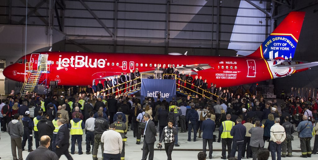 JetBlue reveals new FDNY Aircraft in New York on Tuesday. 