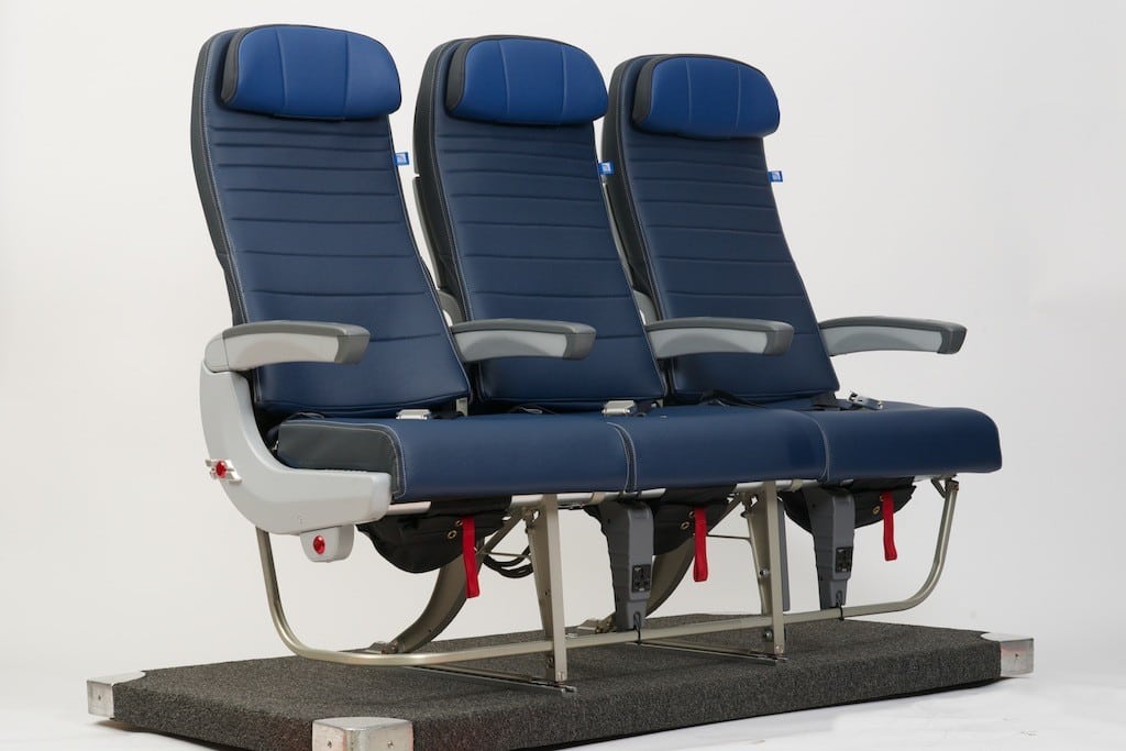 United's slim-line seats on the Boeing 737. 