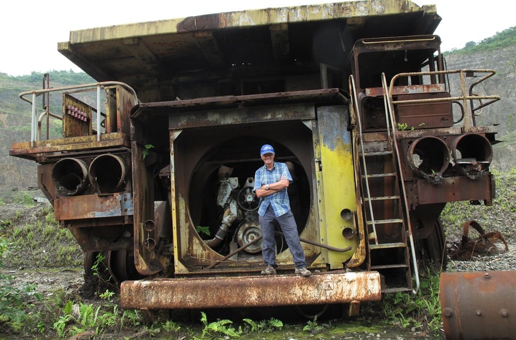 Wheeler in what's left of a Panguna copper mine in Papua New Guinea. 
