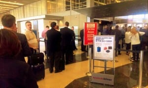 Passengers at O'Hare line up for PreCheck