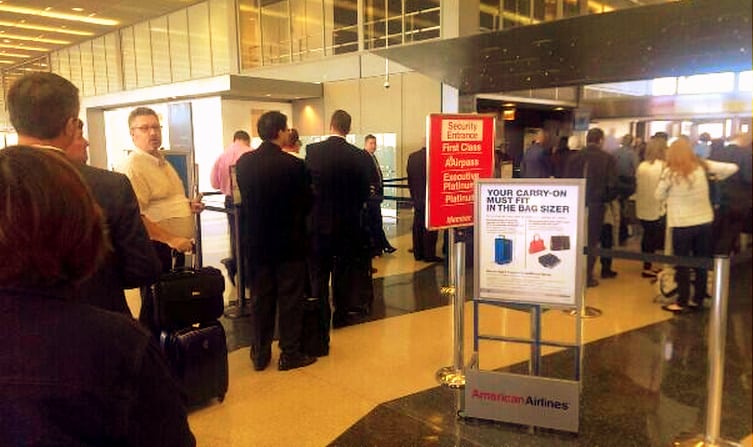 The TSA PreCheck Line at Chicago-O'Hare Airport. 