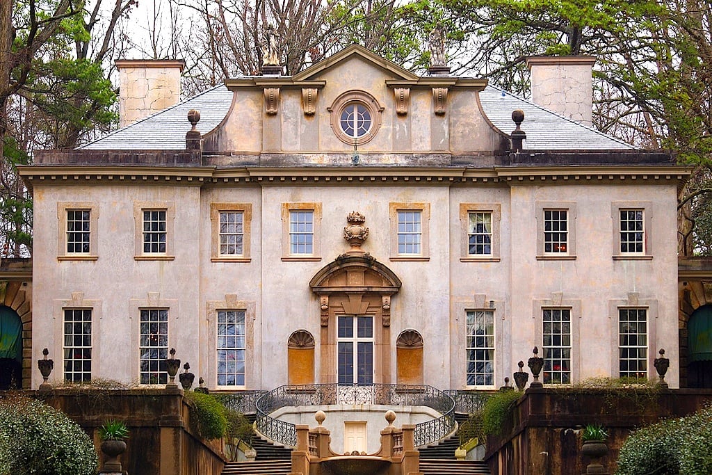 Atlanta's Swan House, built for prominent Atlantans Emily and Edward Inman in 1928, has a starring role in the new Hunger Games movie. 