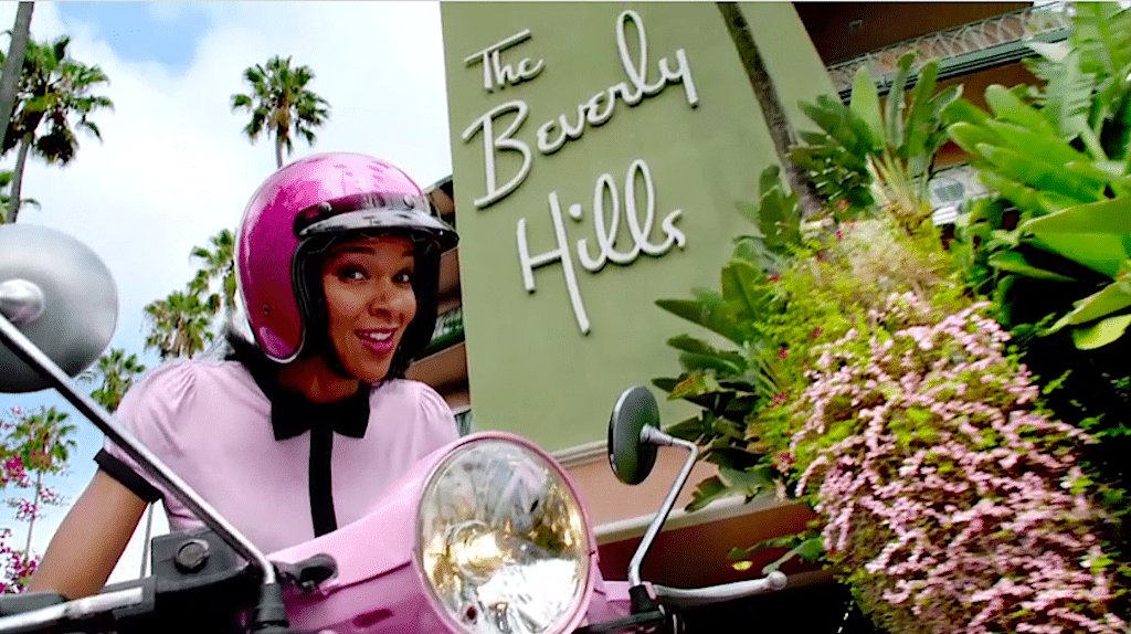 The commercial shows hotspots across California, including the Beverly Hills Hotel. 