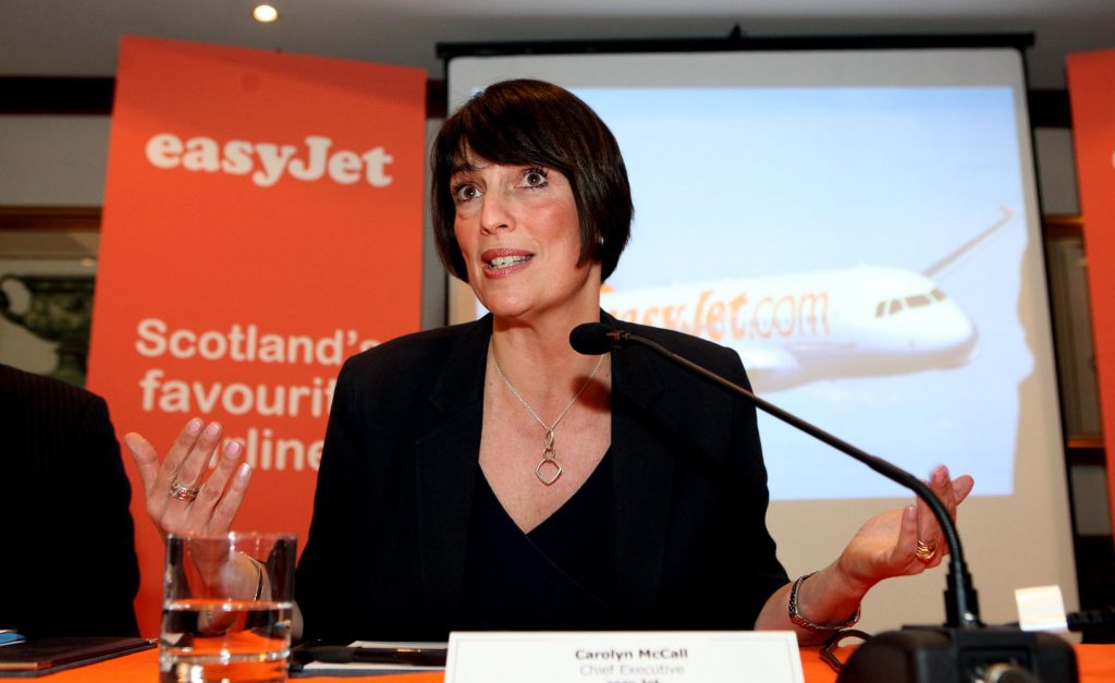Chief Executive of EasyJet Carolyn McCall, one of the only women CEOs in the airline industry.