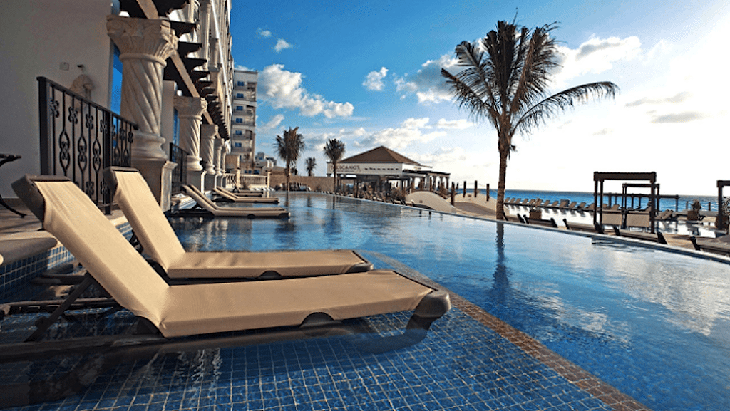 The pool at the first Hyatt Zilara to open, in Cancun, Mexico. 