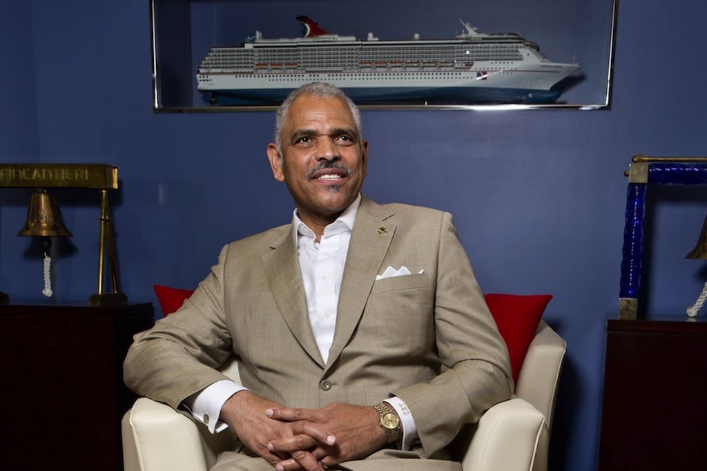 Arnold Donald of Carnival Corp is the new CEO in the post-Triumph, post-Micky Arison-as-CEO era. He faces the issues rehabilitating its image and getting customers and travel agents back on its side. 