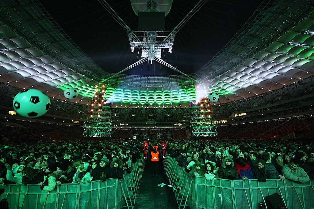 Opening ceremony of the National Stadium in Warsaw, Poland in January 2012.