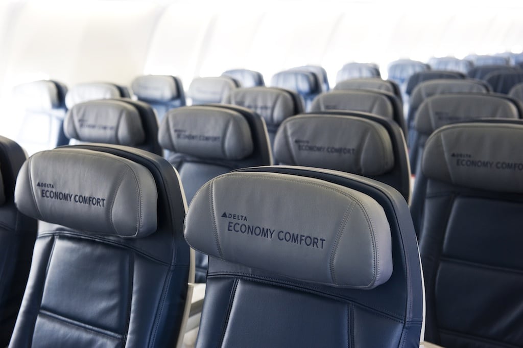 Delta's Economy Comfort seats on an A330 aircraft. Delta used Twitter to target travelers with flight tickets, prodding them to purchase Economy Comfort seats.