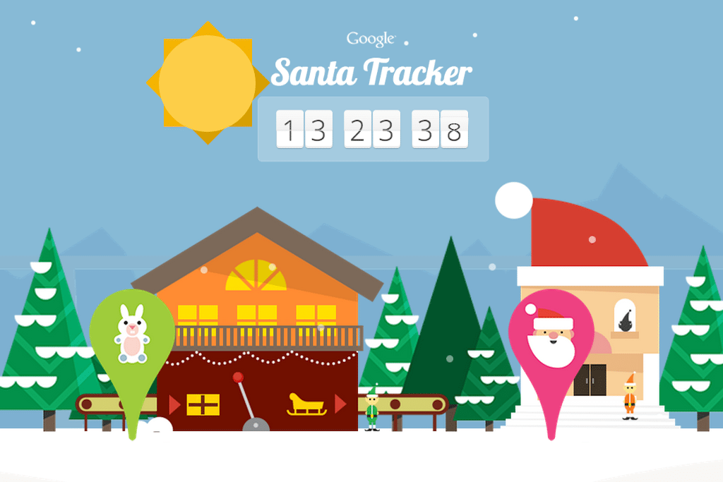 The introduction page to Google's Santa Flight Tracker.
