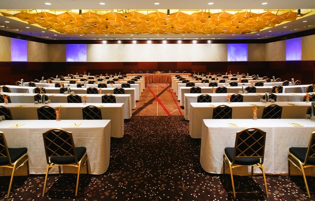The ballroom at the Hyatt Regency Chicago, the most popular hotel for meetings in the United States. 