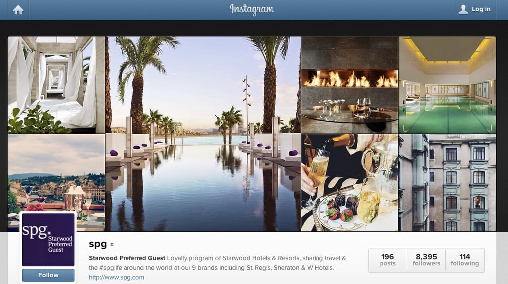 SPG's page on Instagram for the web. 