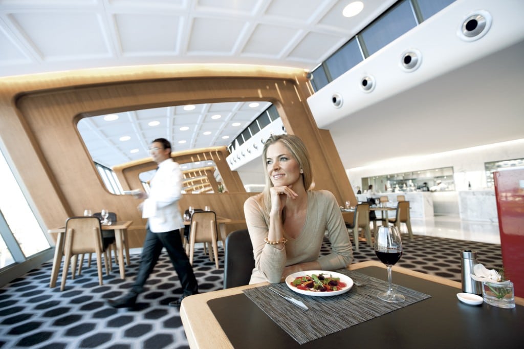 The Qantas First Class lounge in Sydney. 