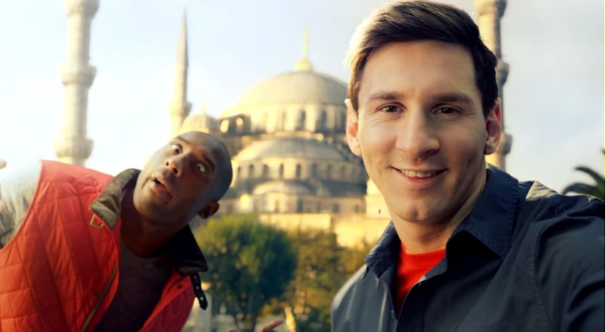 FC Barcelona forward Lionel Messi and LA Lakers star Kobe Bryant make a viral hit for Turkish Airlines for the second year in a row. 